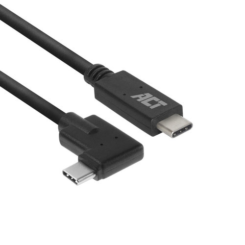 USB C recht - USB C (haaks) kabel - 2.0 meter (USB 3.2 Gen1) USB C recht - USB C (haaks) kabel - 2.0 meter (USB 3.2 Gen1)