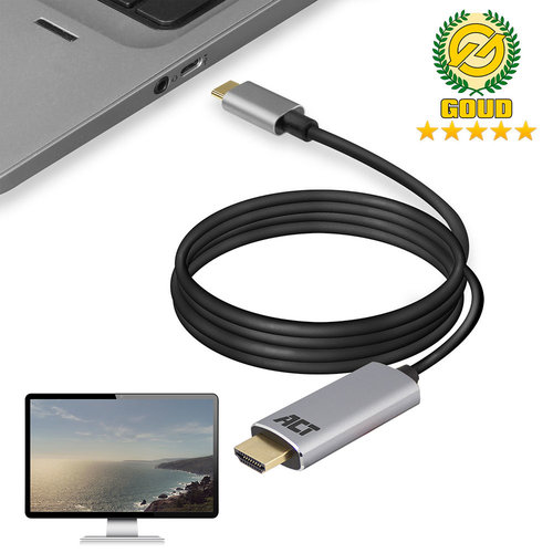 USB C - HDMI kabel - 1.8 meter (4K@60Hz) USB C - HDMI kabel - 1.8 meter (4K@60Hz)