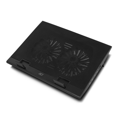 Laptopstand met fan - 2 standen, 4-poorts hub Laptopstand met fan - 2 standen, 4-poorts hub