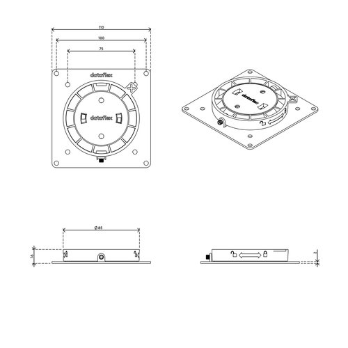 Dataflex Computerhouder - Dataflex Viewgo bureau 903 (Thin cliënts)