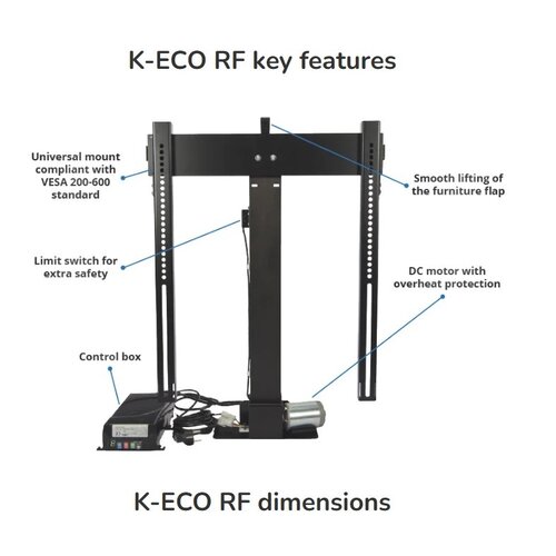 Sabaj TV Lift K2 ECO RF - 40 t/m 62 inch