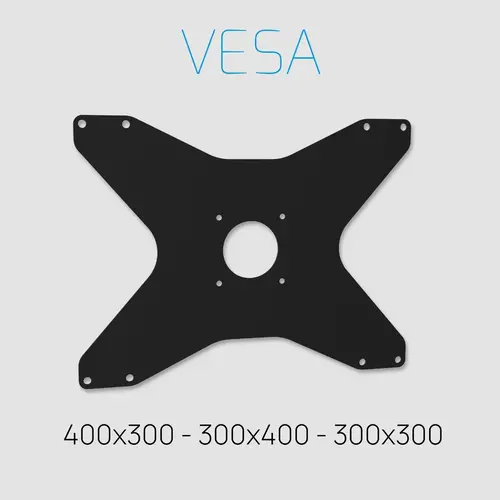 Cavus TV Standaard Ellips 120 cm RVS VESA 400x300 mm