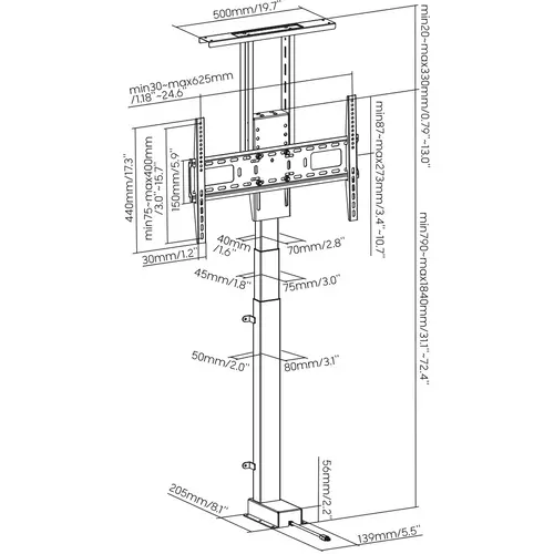 MyWall TV Lift Large HP 63-2