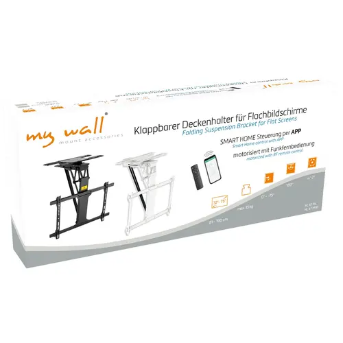 MyWall Elektrische Plafondbeugel Draai -en Opklapbaar HL 47 MW - Wit