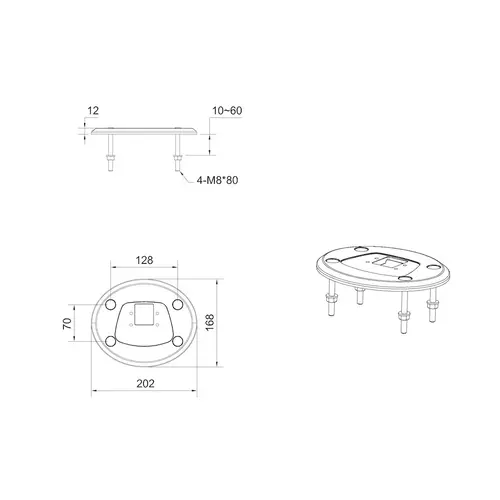 Multibrackets M Deskmount HD Grommet Base