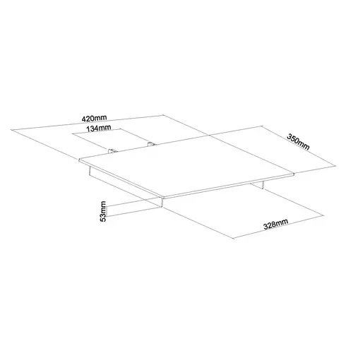 MyWall Glazen plateau voor TV standaard MyWall HP 1 D,  HP 1 C, HP 100