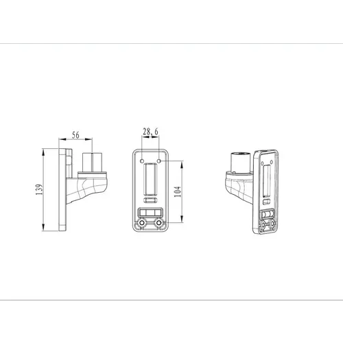 Multibrackets Wand montage adapter voor gaslift arm Silver