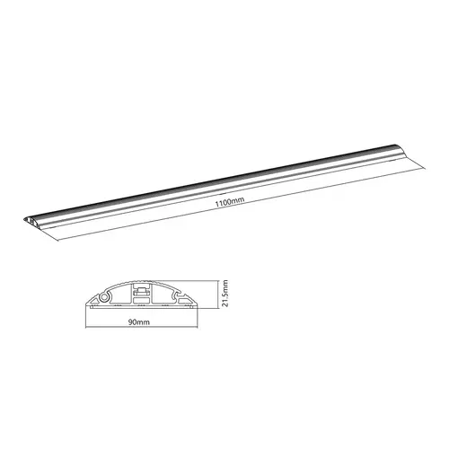 Multibrackets M Cable Cover Floor Aluminium 139mm-W 1100mm