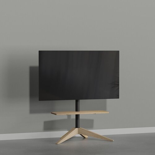 Cavus TV Standaard Cross 100 Hout/Zwart - VESA 300x300