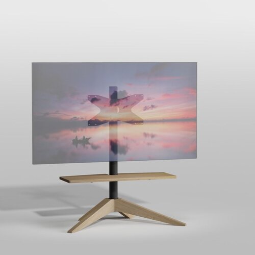 Cavus TV Standaard Cross 100 Hout/Zwart - VESA 400x200