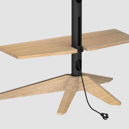 Cavus TV Standaard Cross 100 Hout/Zwart - VESA 600x400