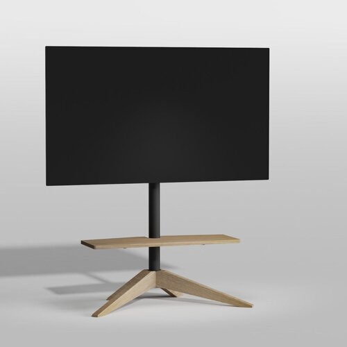 Cavus TV Standaard Cross 120 Hout/Zwart - VESA 200x200