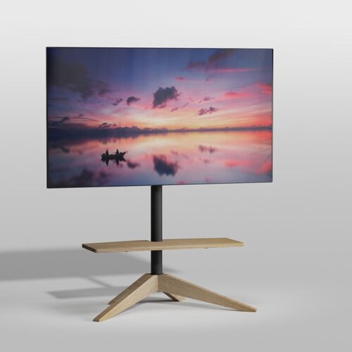 Cavus TV Standaard Cross 120 Hout/Zwart - VESA 400x200