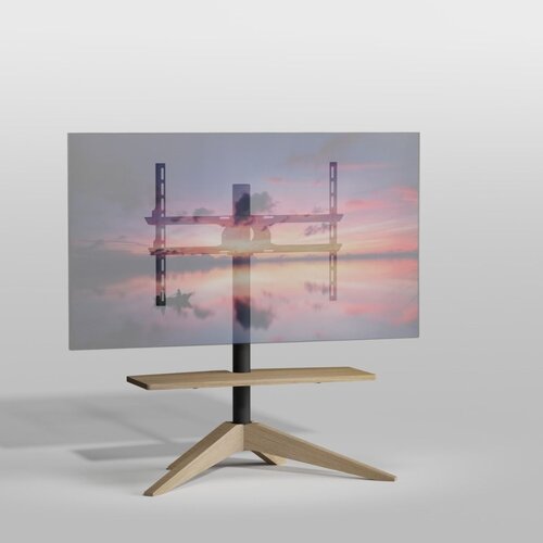 Cavus TV Standaard Cross 100 Hout/Zwart - VESA 600x400