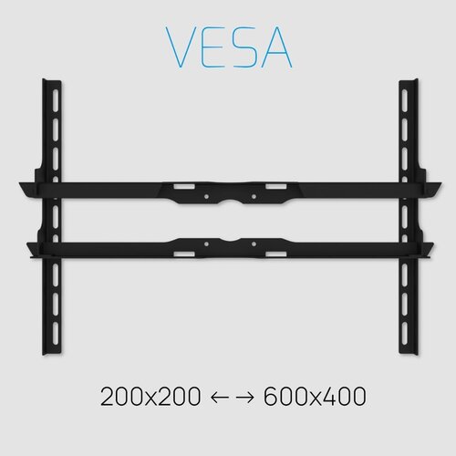 Cavus TV Standaard Cross 80 Hout/Zwart - VESA 600x400