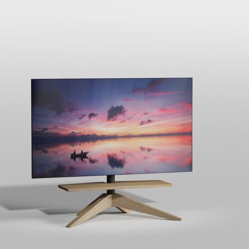 Cavus TV Standaard Cross 80 Hout/Zwart - VESA 200x200