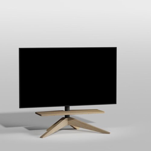 Cavus TV Standaard Cross 80 Hout/Zwart - VESA 300x300