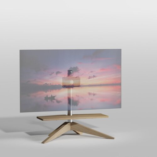 Cavus TV Standaard Cross 80 Hout/RVS - VESA 100x200