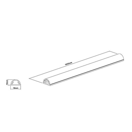 Multibrackets Kabelgoot M Universal Zwart-1.8 x 160 x 1.0 cm