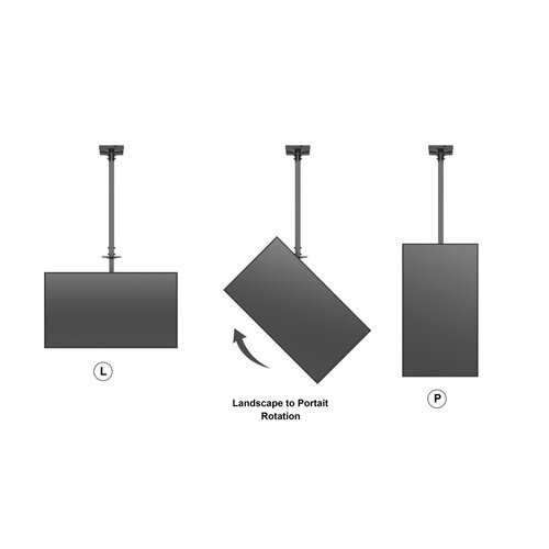 Multibrackets M Public Plafondbeugel Large Single 3000 Black Multibrackets M Public Plafondbeugel Large Single 3000 Black
