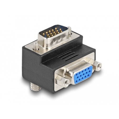 DeLock VGA male - female 90° adapter (contra)