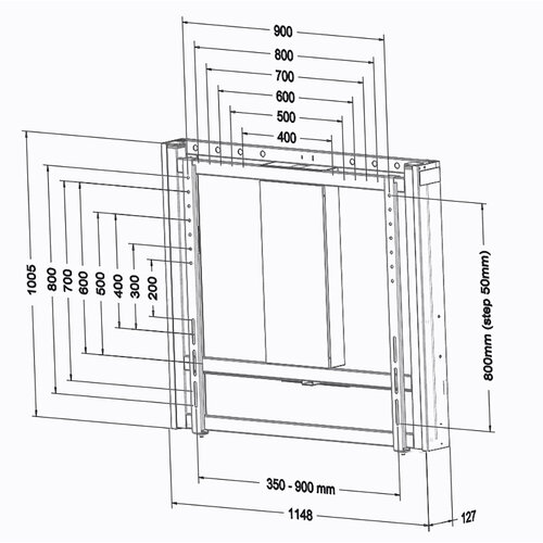 Multibrackets M Motorized Wallmount 80 kg Wit