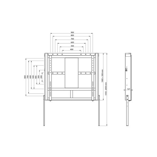 Multibrackets M Motorized Wallmount 80 kg Wit