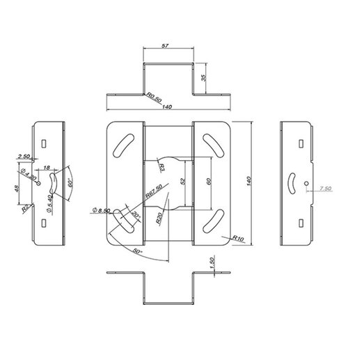 Multibrackets Universal Projector Plafondbeugel 200 met Fine tune