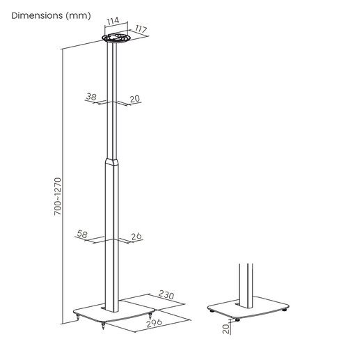 MyWall Sonos Era 100 Speakerstandaard Zwart