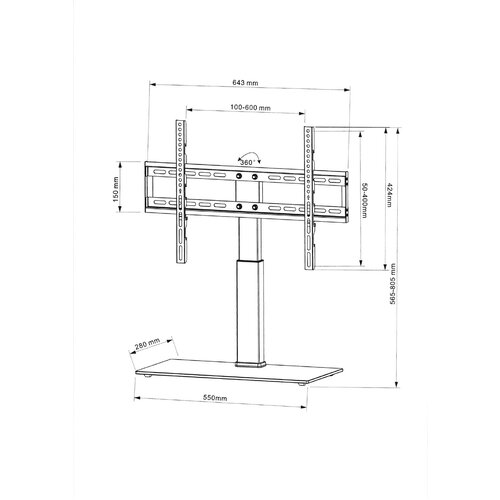 MyWall TV Tafelstandaard HP 2 BRA (32 t/m 70 inch)