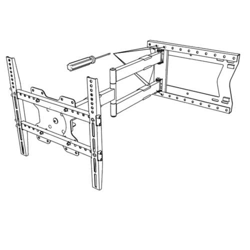 XTRARM TV Beugel Tantal 80 cm Fixed 400 Zwart