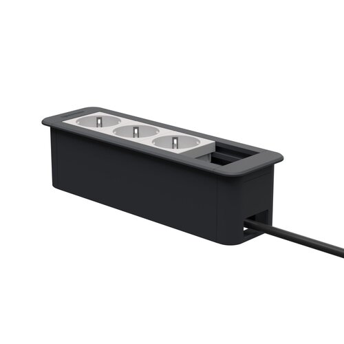 Kindermann CablePort Office Frame 4-voudig, 3x Stroom - 1x Leeg