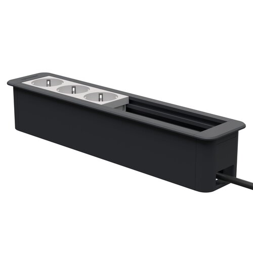 Kindermann CablePort Office Frame 4-voudig, 3x Stroom - 3x Leeg