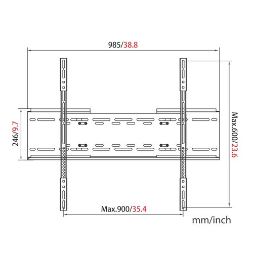 MyWall TV Muurbeugel HP32 (50 t/m 100 inch, 100 kg)