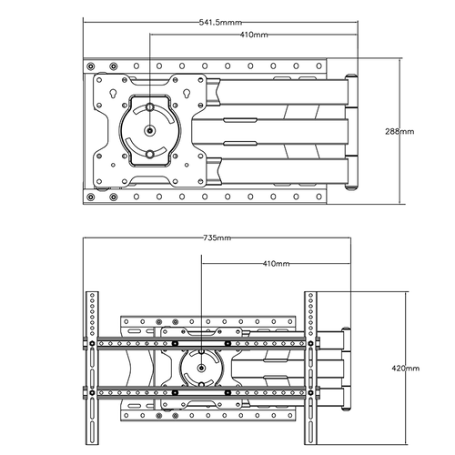 XTRARM Crius 100 cm Rotate 600 - Wit