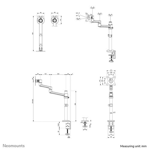 Neomounts Next Monitorarm DS60-425WH2