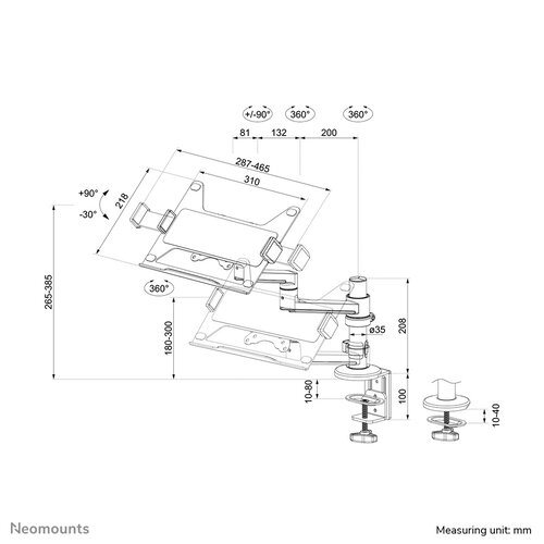 Neomounts Laptop Arm DS20-425BL1