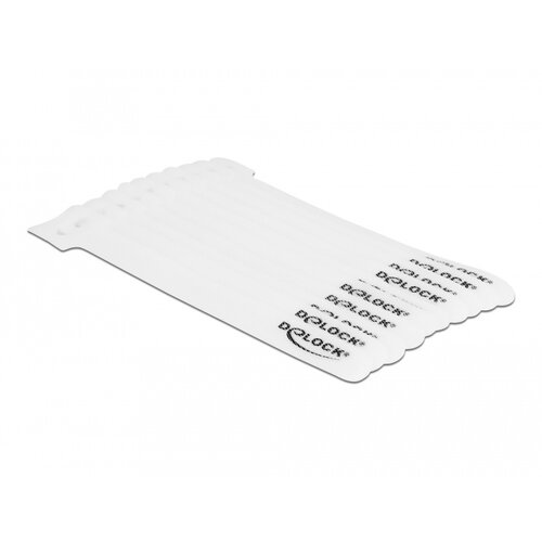 DeLock Klittenband kabelbinders Wit (10 stuks) -15cm