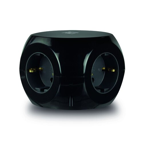 ACT PowerCube 3x Stroom, 3x USB A - 1.5 meter Zwart