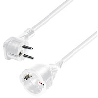 Verlengsnoer (binnen) plat - 5.0 meter wit