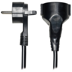 KEM Verlengsnoer (binnen) plat - 10 meter zwart