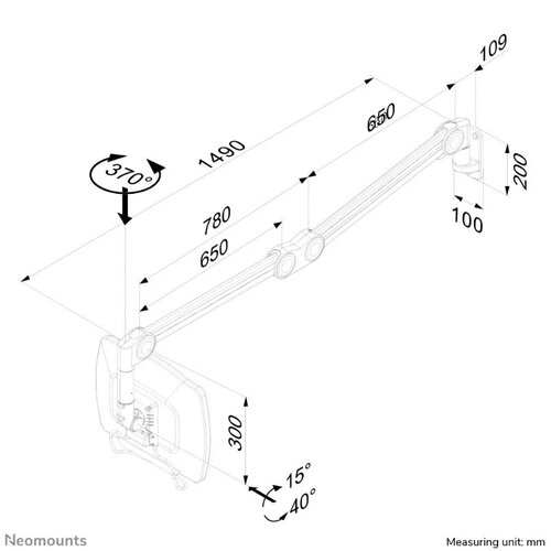 Neomounts FPMA-HAW200 Medische wandsteun