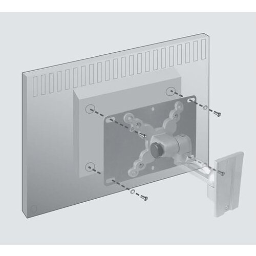 MyWall VESA adapter - VESA 75/100 naar VESA 100x200 Zwart