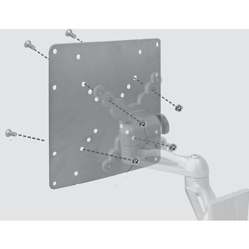 MyWall VESA 50/75/100 naar VESA 100x200, 200x100, 200x200 mm adapter zwart