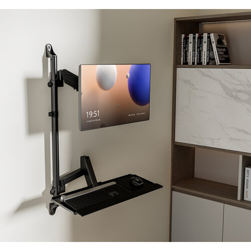 MyWall Monitor + Toetsenbord Werkstation Wand HL 64 L