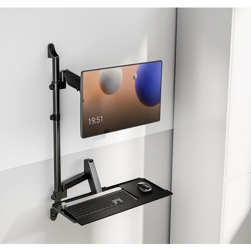 MyWall Monitor + Toetsenbord Werkstation Wand HL 64 L