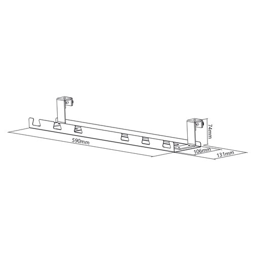 MyWall Bureau Kabelgoot 590 mm HZ 47 L