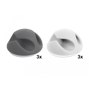 DeLock Zelfklevende Duo Kabelclips (6 stuks)