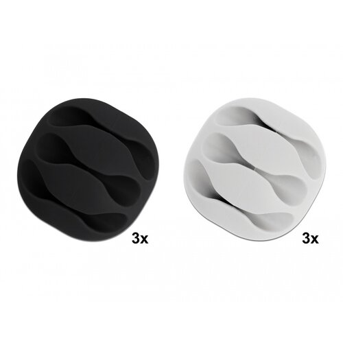 DeLock Zelfklevende Trio Kabelclips (6 stuks)