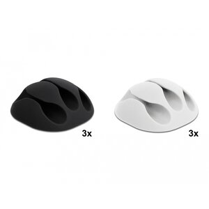 DeLock Zelfklevende Trio Kabelclips (6 stuks)